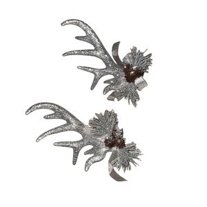 New Silver Antler Ornaments